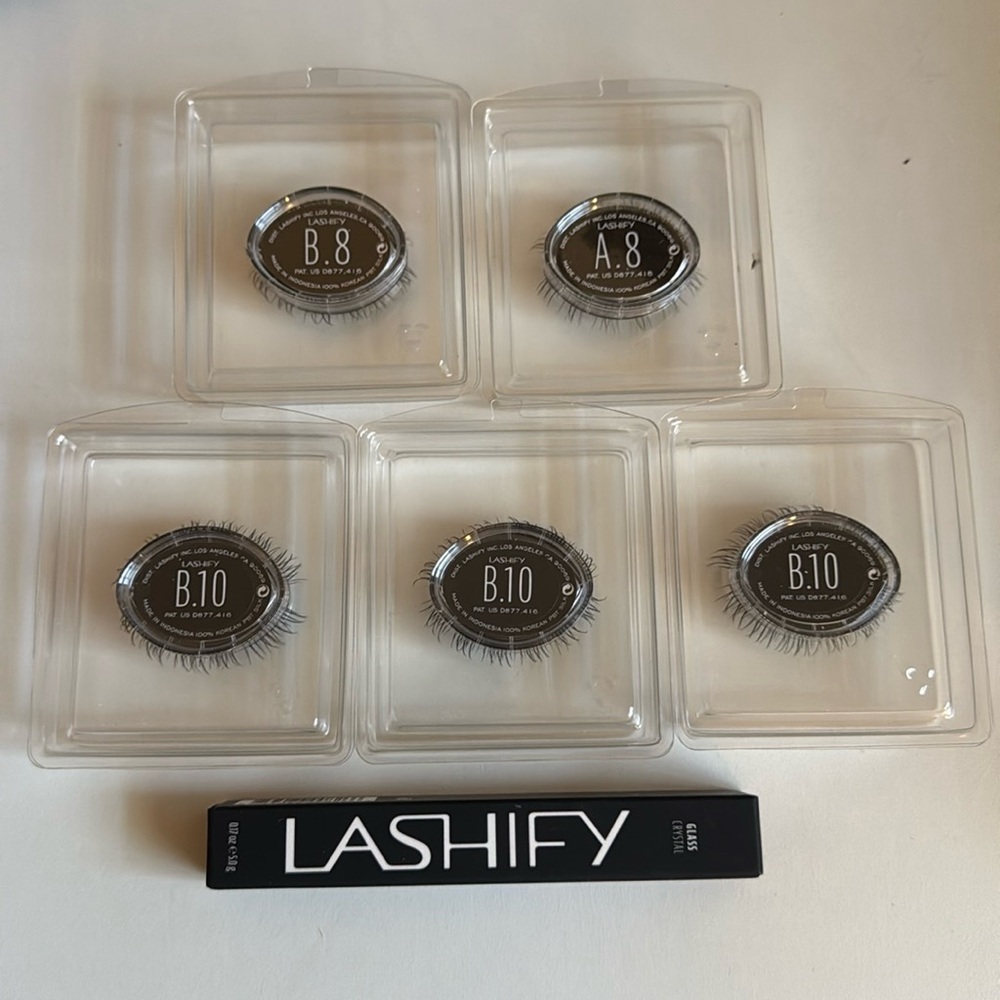 Lashify gossamer bundle 3 - B10, 1- A8 & 1- B8 + glass . Brand new - unwrapped